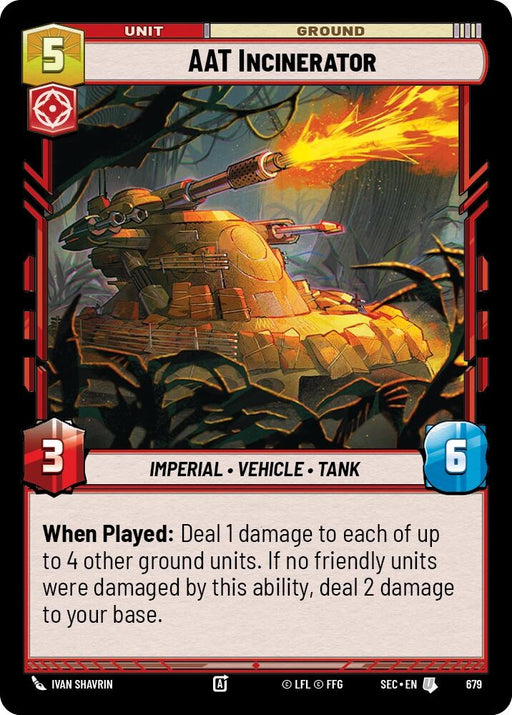 Image for AAT Incinerator (Foil) (679) [Secrets of Power] - Star Wars: Unlimited