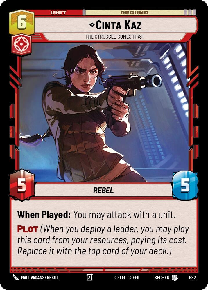 Image for Cinta Kaz - The Struggle Comes First (Foil) (682) [Secrets of Power] - Star Wars: Unlimited