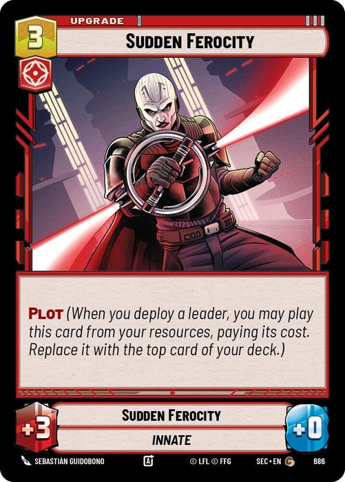 Image for Sudden Ferocity (Foil) (686) [Secrets of Power] - Star Wars: Unlimited