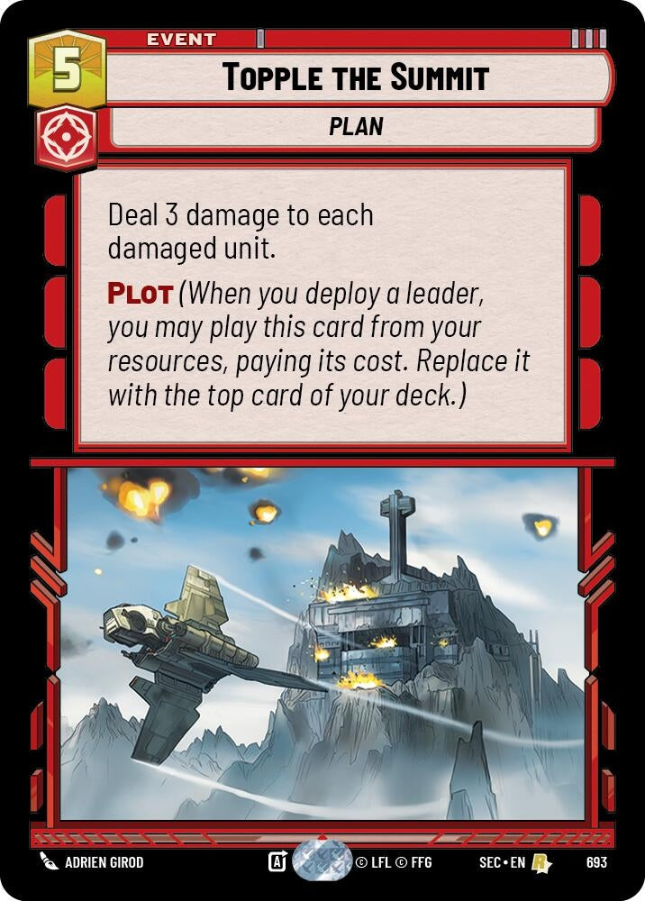 Image for Topple the Summit (Foil) (693) [Secrets of Power] - Star Wars: Unlimited