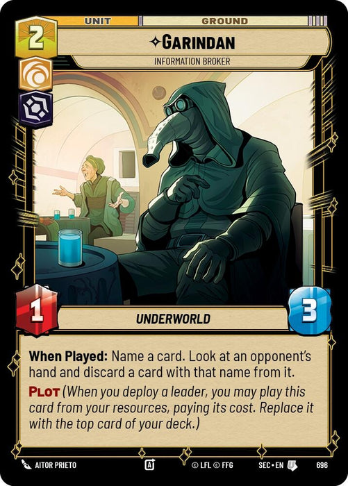 Image for Garindan - Information Broker (Foil) (696) [Secrets of Power] - Star Wars: Unlimited