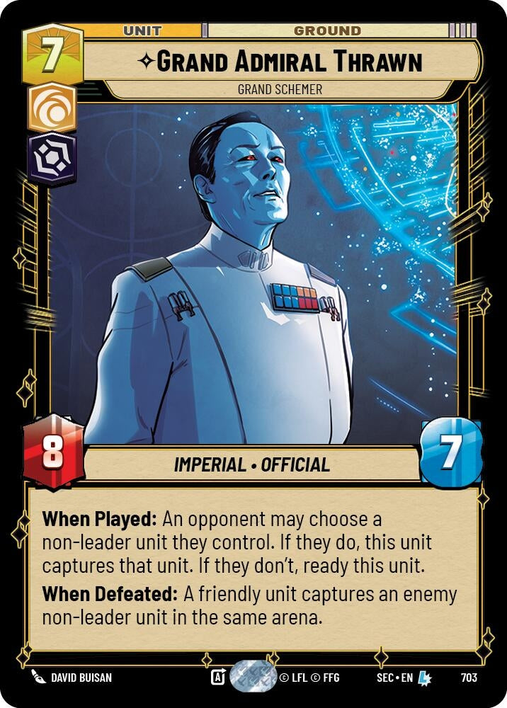 Image for Grand Admiral Thrawn - Grand Schemer (Foil) (703) [Secrets of Power] - Star Wars: Unlimited