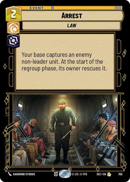 Image for Arrest (Foil) (705) [Secrets of Power] - Star Wars: Unlimited