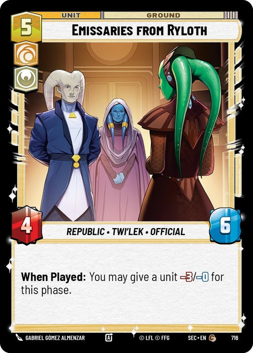 Image for Emissaries from Ryloth (Foil) (716) [Secrets of Power] - Star Wars: Unlimited