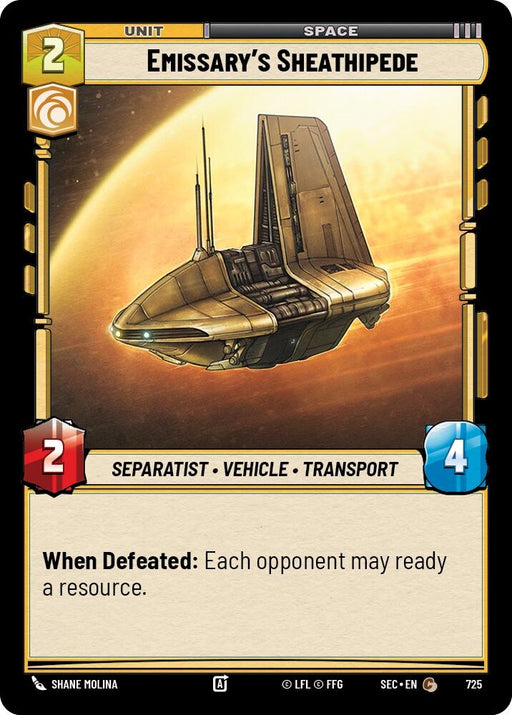 Image for Emissary's Sheathipede (Foil) (725) [Secrets of Power] - Star Wars: Unlimited