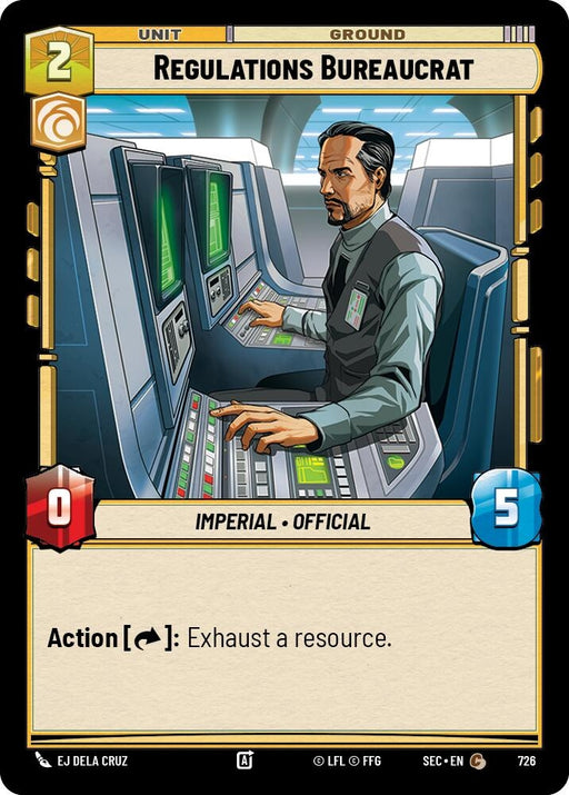 Image for Regulations Bureaucrat (Foil) (726) [Secrets of Power] - Star Wars: Unlimited