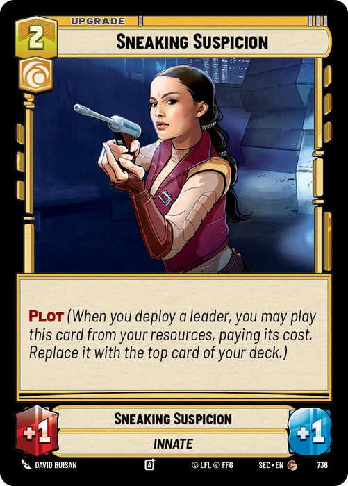 Image for Sneaking Suspicion (Foil) (736) [Secrets of Power] - Star Wars: Unlimited