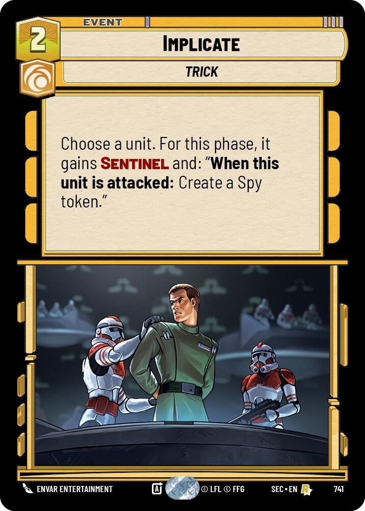 Image for Implicate (Foil) (741) [Secrets of Power] - Star Wars: Unlimited