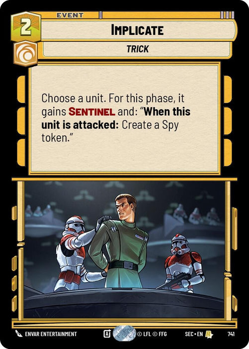 Image for Implicate (Foil) (741) [Secrets of Power] - Star Wars: Unlimited