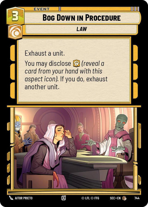 Image for Bog Down in Procedure (Foil) (744) [Secrets of Power] - Star Wars: Unlimited