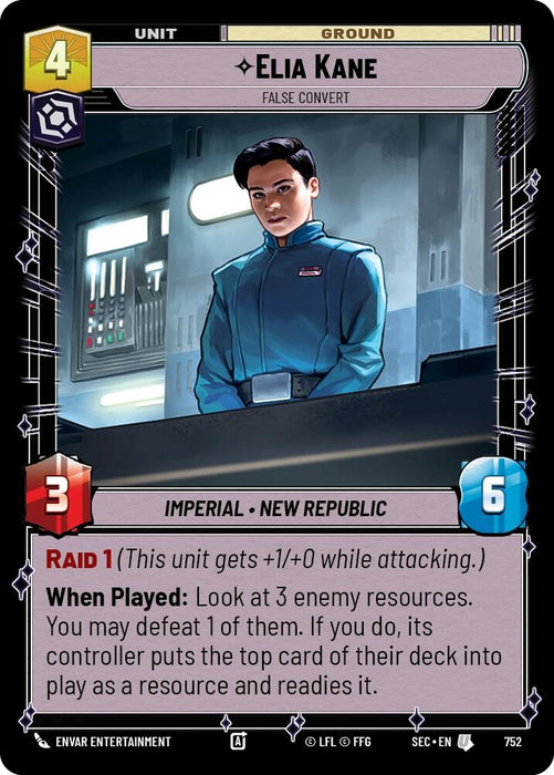 Image for Elia Kane - False Convert (Foil) (752) [Secrets of Power] - Star Wars: Unlimited