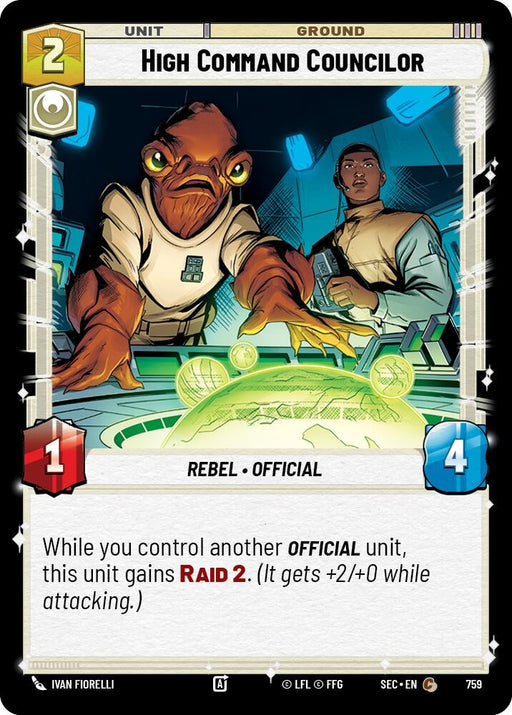 Image for High Command Councilor (Foil) (759) [Secrets of Power] - Star Wars: Unlimited