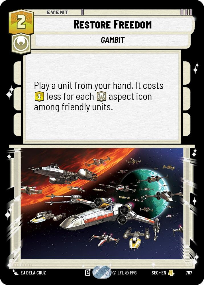 Image for Restore Freedom (Foil) (767) [Secrets of Power] - Star Wars: Unlimited