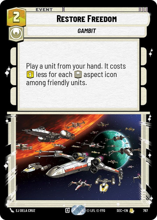 Image for Restore Freedom (Foil) (767) [Secrets of Power] - Star Wars: Unlimited