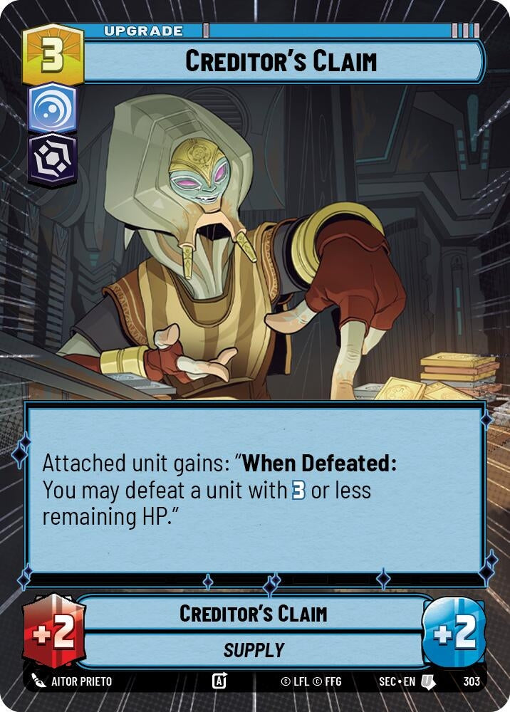 Image for Creditor's Claim (Hyperspace) (303) [Secrets of Power] - Star Wars: Unlimited