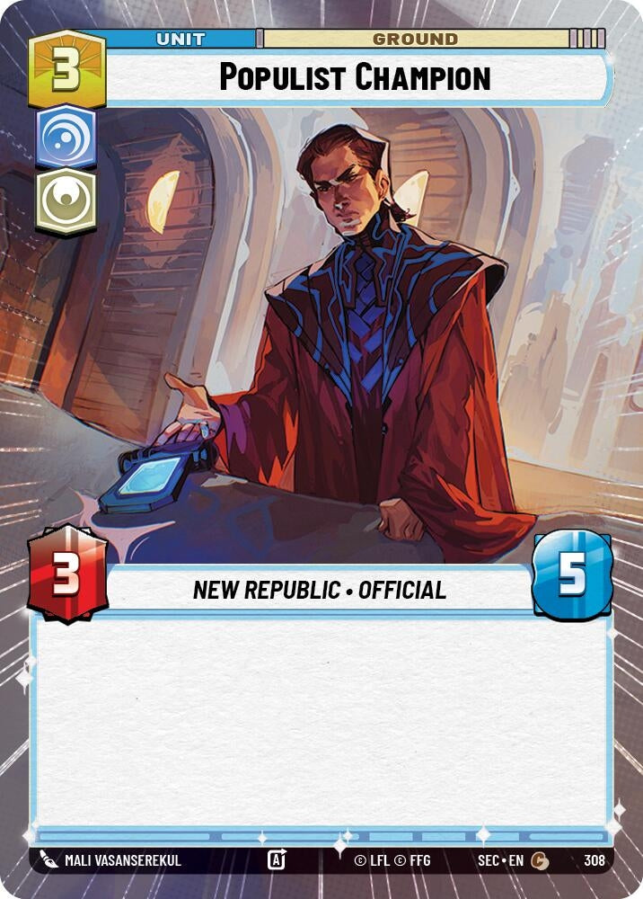 Image for Populist Champion (Hyperspace) (308) [Secrets of Power] - Star Wars: Unlimited