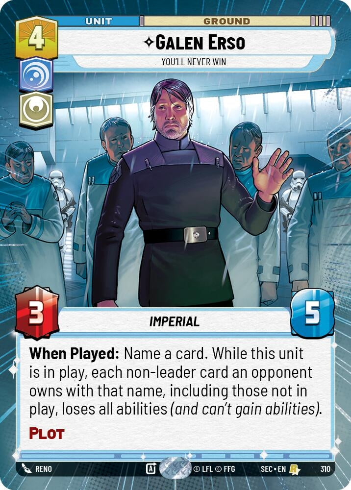 Image for Galen Erso - You'll Never Win (Hyperspace) (310) [Secrets of Power] - Star Wars: Unlimited