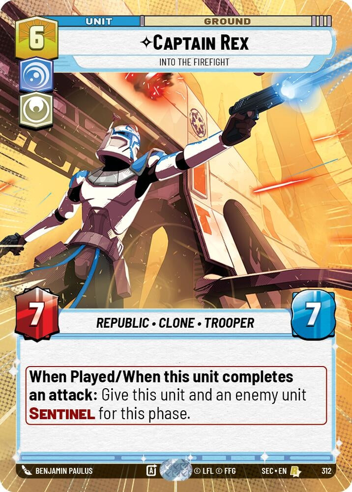 Image for Captain Rex - Into the Firefight (Hyperspace) (312) [Secrets of Power] - Star Wars: Unlimited