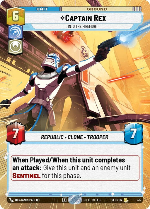 Image for Captain Rex - Into the Firefight (Hyperspace) (312) [Secrets of Power] - Star Wars: Unlimited