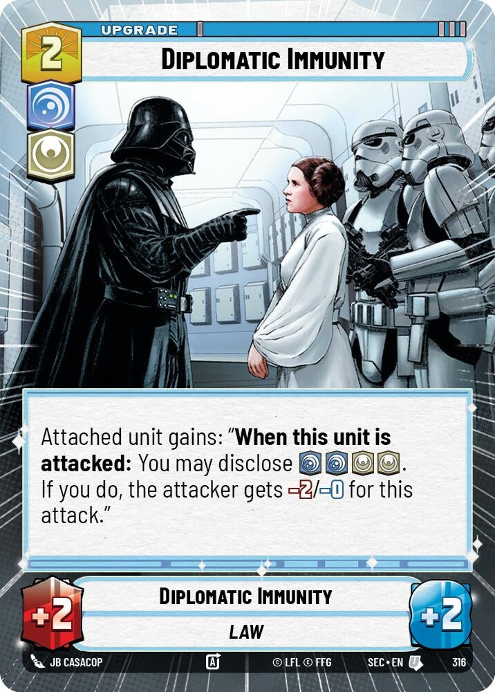 Image for Diplomatic Immunity (Hyperspace) (316) [Secrets of Power] - Star Wars: Unlimited