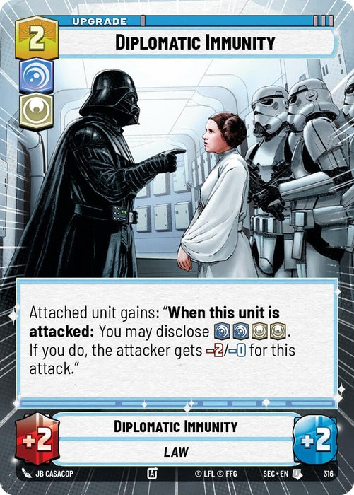 Image for Diplomatic Immunity (Hyperspace) (316) [Secrets of Power] - Star Wars: Unlimited