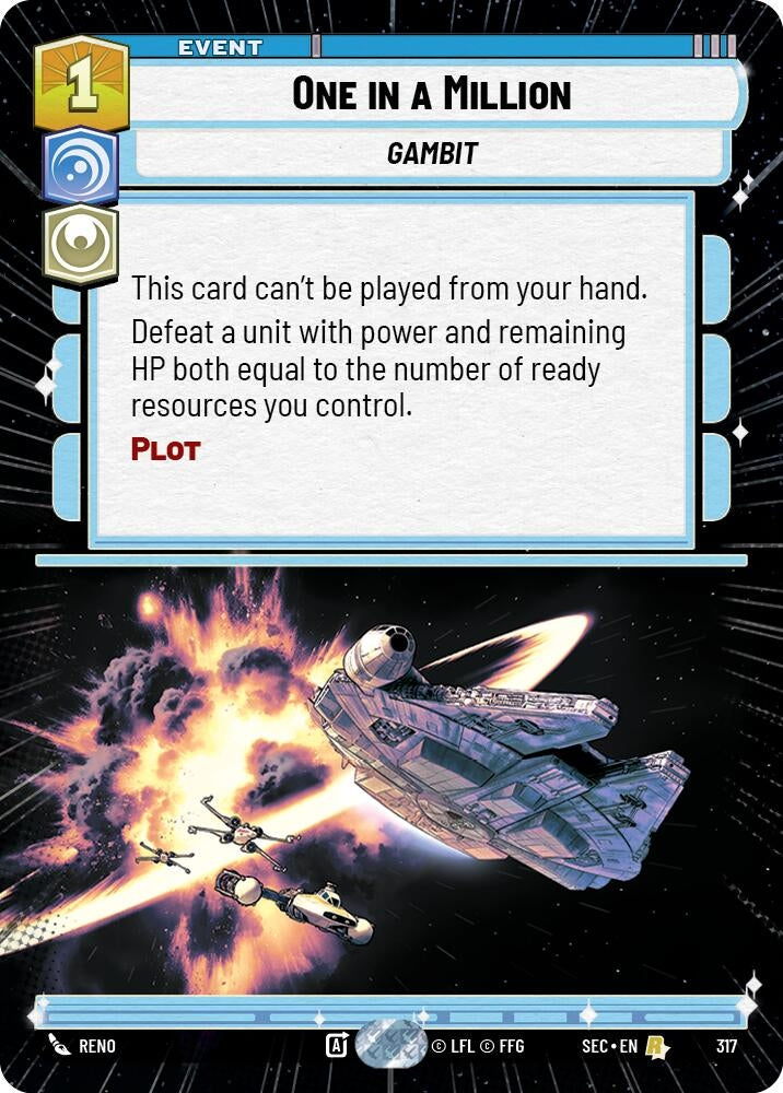 Image for One in a Million (Hyperspace) (317) [Secrets of Power] - Star Wars: Unlimited