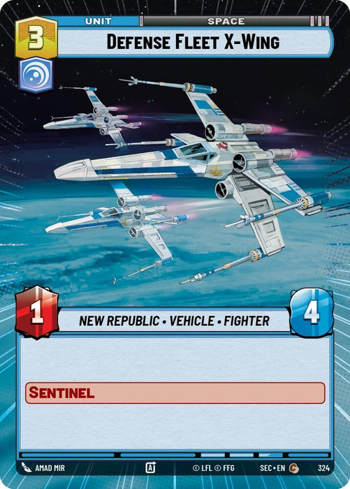 Image for Defense Fleet X-Wing (Hyperspace) (324) [Secrets of Power] - Star Wars: Unlimited