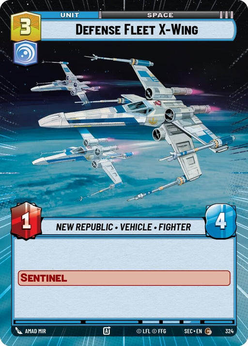 Image for Defense Fleet X-Wing (Hyperspace) (324) [Secrets of Power] - Star Wars: Unlimited