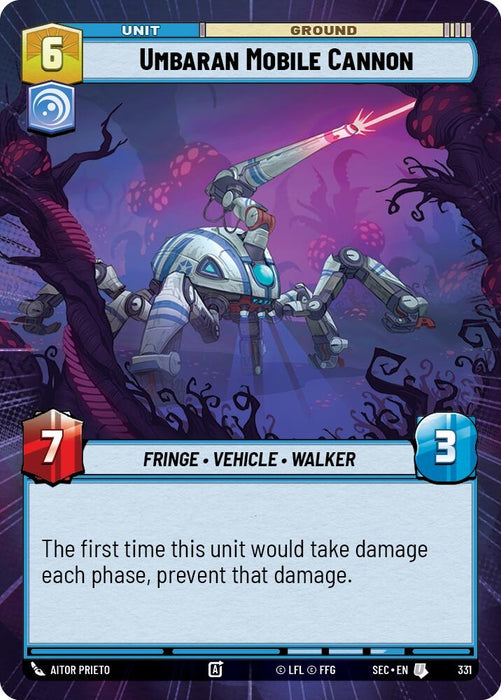 Image for Umbaran Mobile Cannon (Hyperspace) (331) [Secrets of Power] - Star Wars: Unlimited