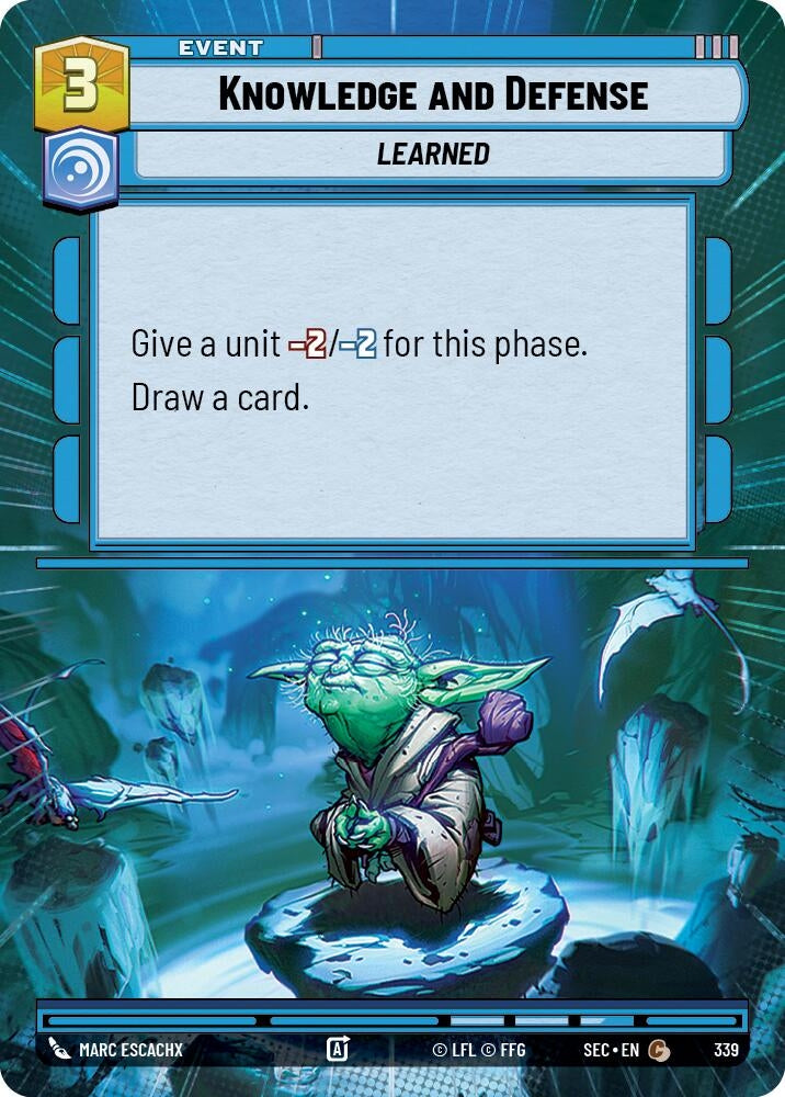 Image for Knowledge and Defense (Hyperspace) (339) [Secrets of Power] - Star Wars: Unlimited