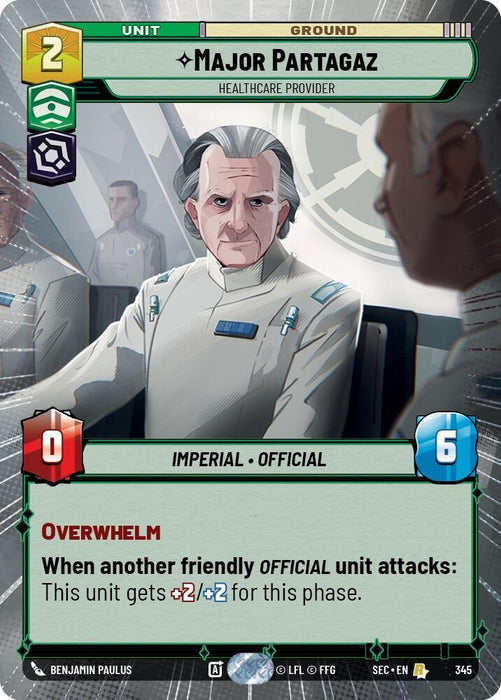 Image for Major Partagaz - Healthcare Provider (Hyperspace) (345) [Secrets of Power] - Star Wars: Unlimited