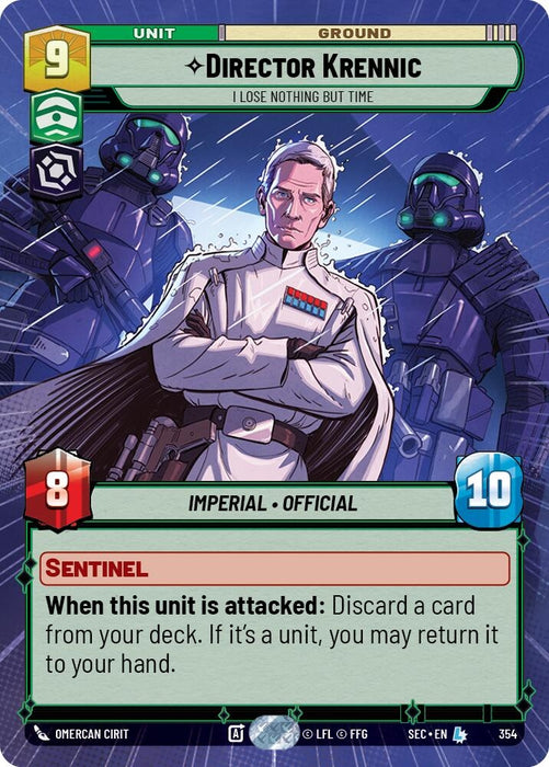 Image for Director Krennic - I Lose Nothing But Time (Hyperspace) (354) [Secrets of Power] - Star Wars: Unlimited