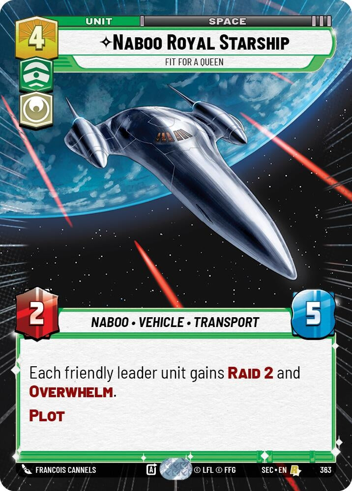 Image for Naboo Royal Starship - Fit For A Queen (Hyperspace) (363) [Secrets of Power] - Star Wars: Unlimited