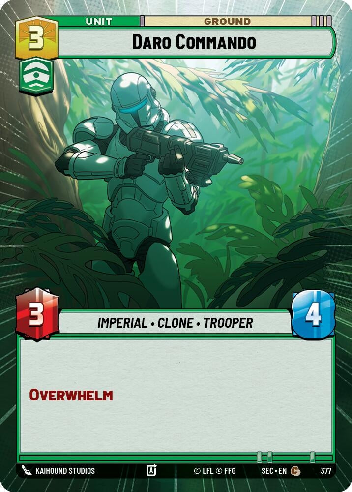 Image for Daro Commando (Hyperspace) (377) [Secrets of Power] - Star Wars: Unlimited