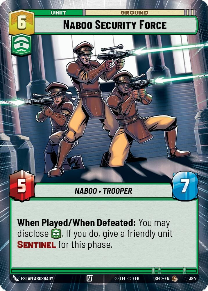 Image for Naboo Security Force (Hyperspace) (384) [Secrets of Power] - Star Wars: Unlimited