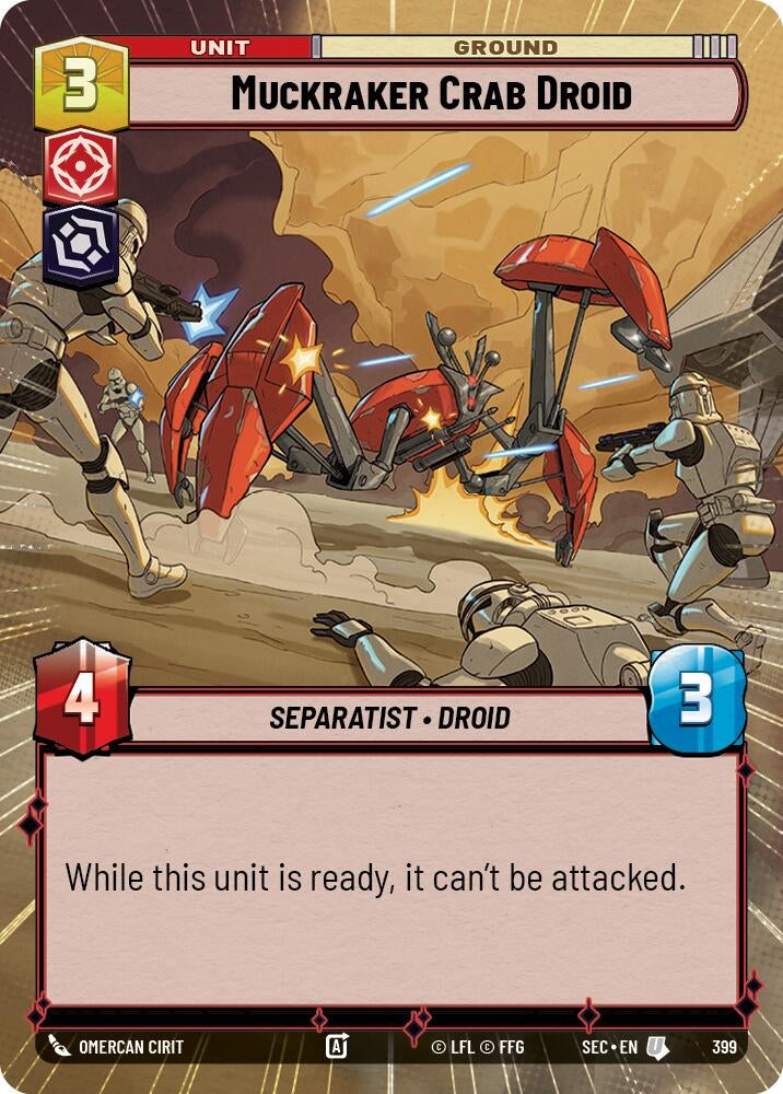 Image for Muckraker Crab Droid (Hyperspace) (399) [Secrets of Power] - Star Wars: Unlimited