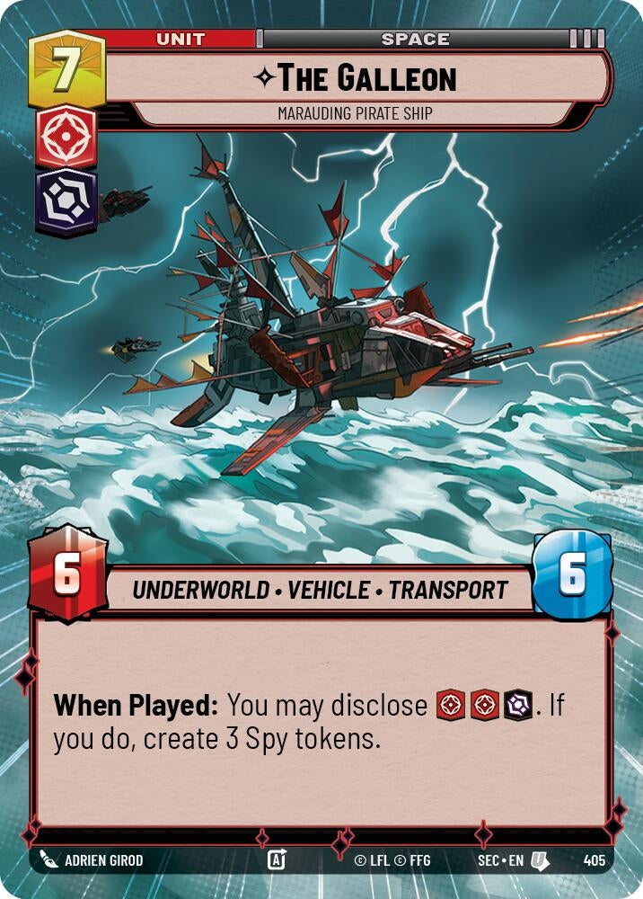 Image for The Galleon - Marauding Pirate Ship (Hyperspace) (405) [Secrets of Power] - Star Wars: Unlimited