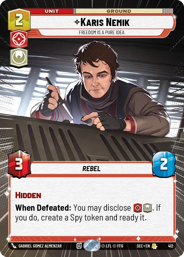 Image for Karis Nemik - Freedom is a Pure Idea (Hyperspace) (412) [Secrets of Power] - Star Wars: Unlimited