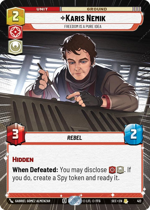 Image for Karis Nemik - Freedom is a Pure Idea (Hyperspace) (412) [Secrets of Power] - Star Wars: Unlimited