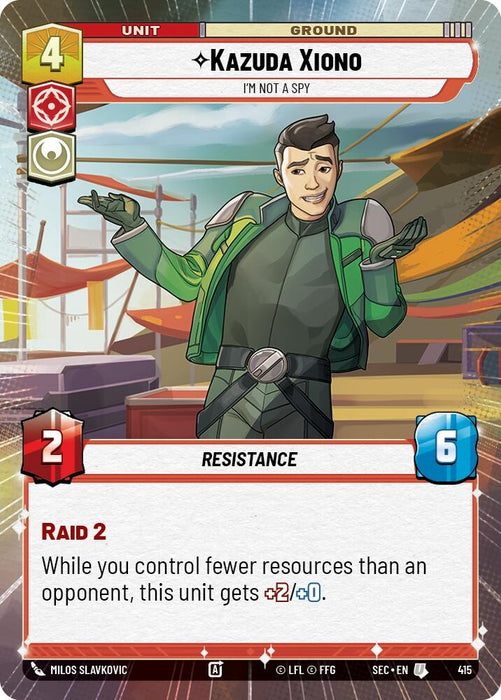 Image for Kazuda Xiono - I'm Not A Spy (Hyperspace) (415) [Secrets of Power] - Star Wars: Unlimited