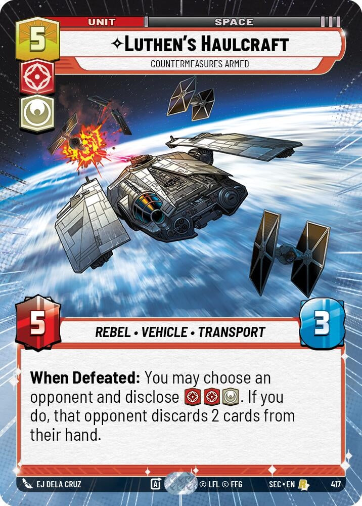 Image for Luthen's Haulcraft - Countermeasures Armed (Hyperspace) (417) [Secrets of Power] - Star Wars: Unlimited
