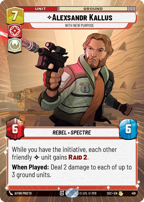 Image for Alexsandr Kallus - With New Purpose (Hyperspace) (419) [Secrets of Power] - Star Wars: Unlimited