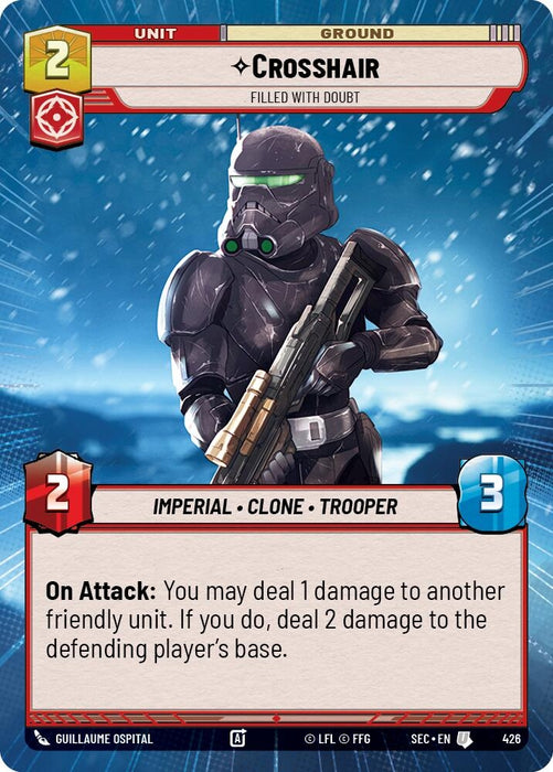 Image for Crosshair - Filled With Doubt (Hyperspace) (426) [Secrets of Power] - Star Wars: Unlimited