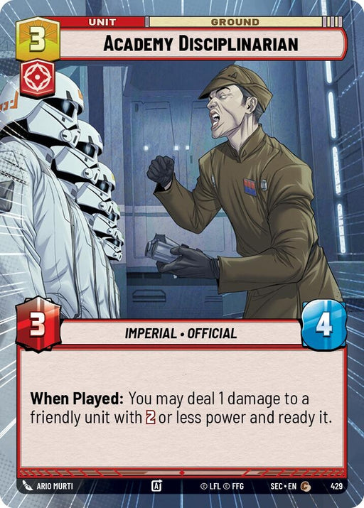 Image for Academy Disciplinarian (Hyperspace) (429) [Secrets of Power] - Star Wars: Unlimited