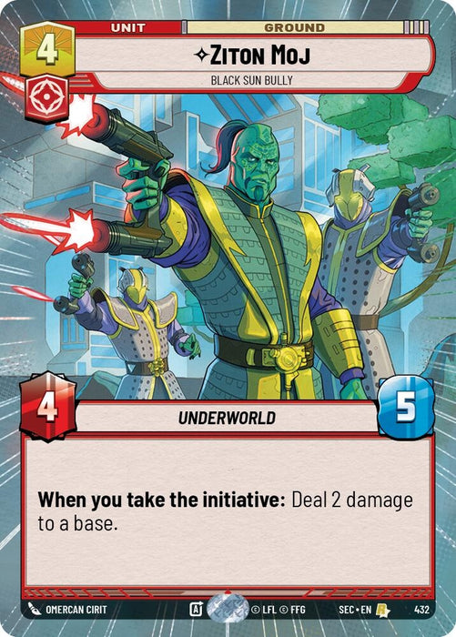 Image for Ziton Moj - Black Sun Bully (Hyperspace) (432) [Secrets of Power] - Star Wars: Unlimited