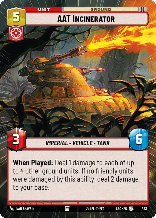 Image for AAT Incinerator (Hyperspace) (433) [Secrets of Power] - Star Wars: Unlimited