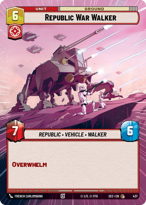 Image for Republic War Walker (Hyperspace) (437) [Secrets of Power] - Star Wars: Unlimited