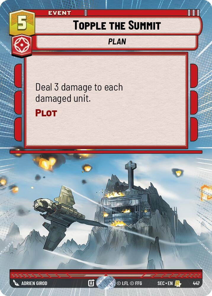 Image for Topple the Summit (Hyperspace) (447) [Secrets of Power] - Star Wars: Unlimited