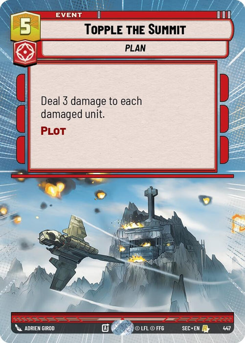 Image for Topple the Summit (Hyperspace) (447) [Secrets of Power] - Star Wars: Unlimited