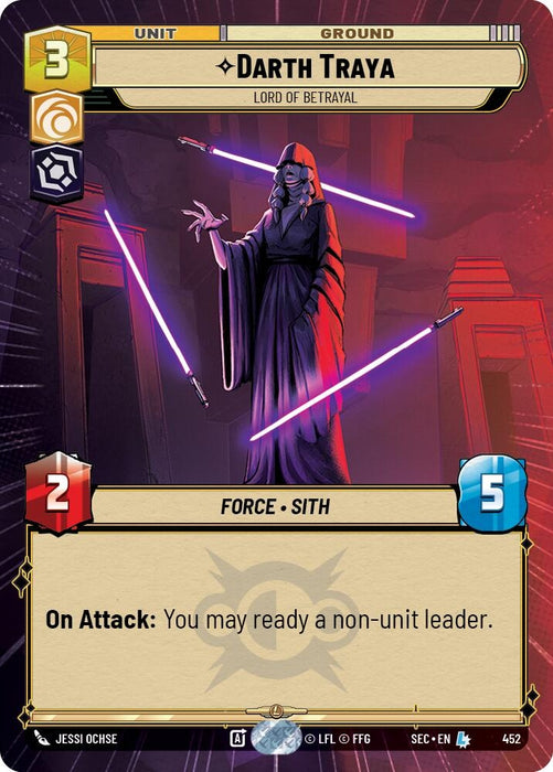 Image for Darth Traya - Lord of Betrayal (Hyperspace) (452) [Secrets of Power] - Star Wars: Unlimited